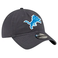 Casquette réglable New Era Graphite Detroit Lions Core Classic 9TWENTY pour hommes