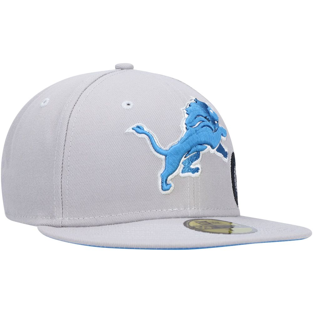 Men's New Era Blue Detroit Lions Team Basic 59FIFTY Fitted Hat