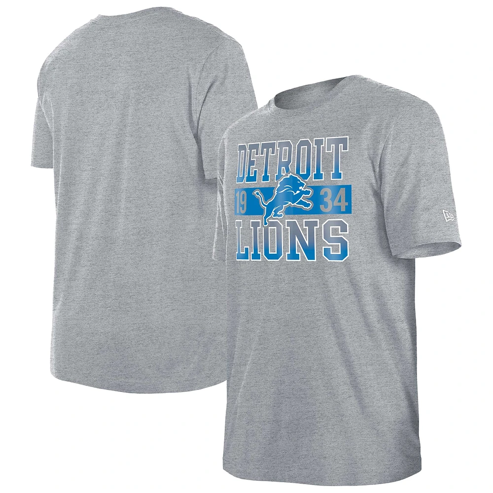 Men's New Era Gray Detroit Lions City Team T-Shirt