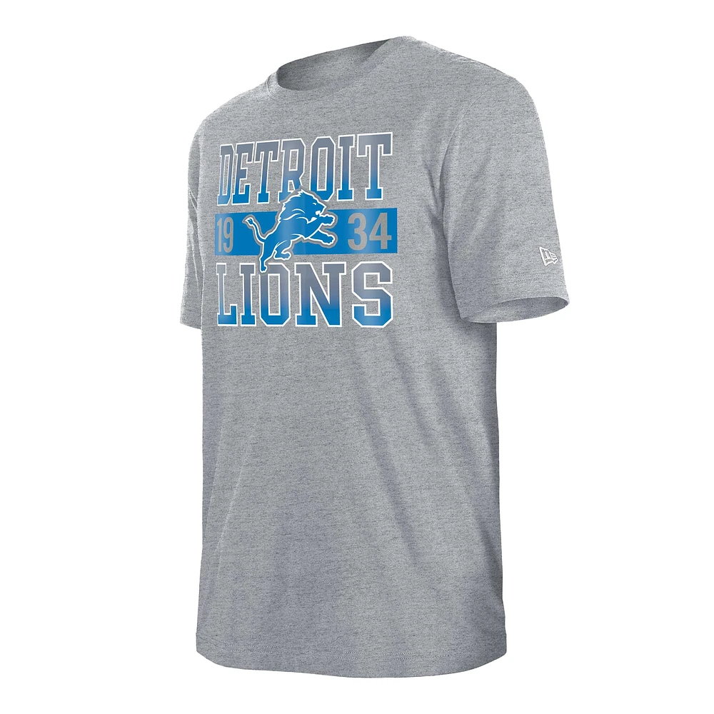 Men's New Era Gray Detroit Lions City Team T-Shirt