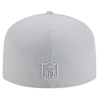 Men's New Era Gray Detroit Lions Color Pack A-Frame 59FIFTY Fitted Hat