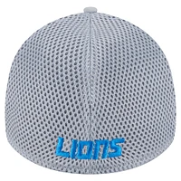 Casquette Game Day Linear 39THIRTY Flex grise pour homme des Detroit Lions de New Era