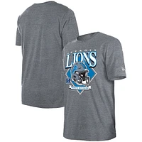 Men's New Era Gray Detroit Lions Team Logo T-Shirt