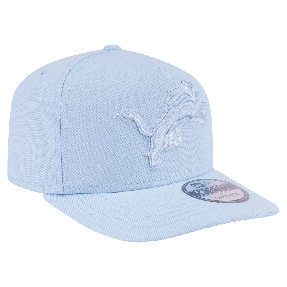 Casquette Snapback 9FIFTY Detroit Lions bleu clair pour homme New Era