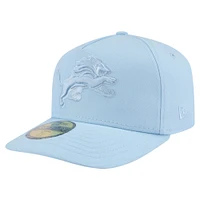 Men's New Era Light Blue Detroit Lions Color Pack A-Frame 59FIFTY Fitted Hat