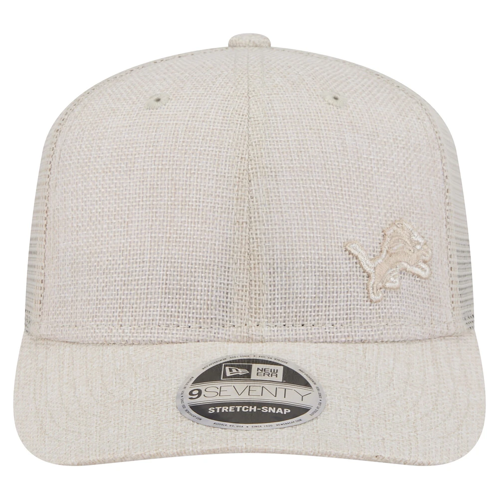 Men's New Era Natural Detroit Lions Flawless 9SEVENTY Stretch-Snap Hat