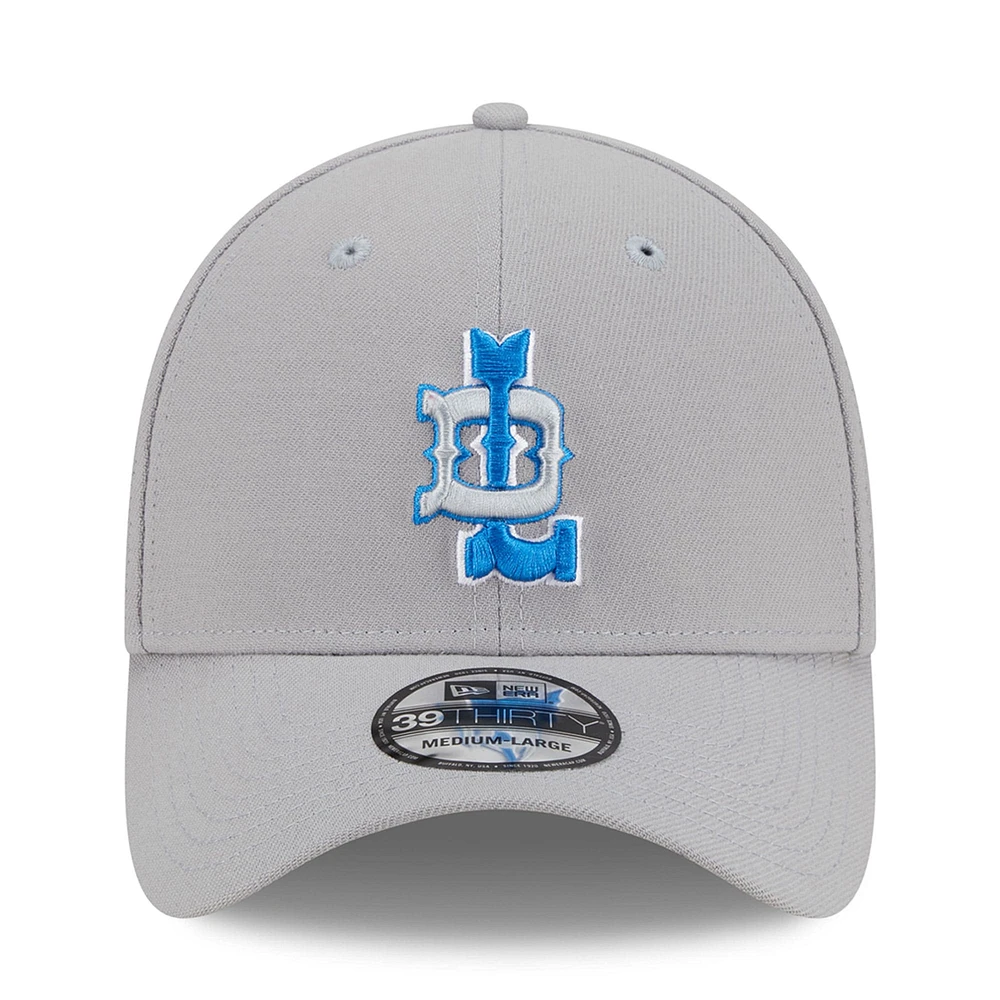 Casquette Flex Detroit Lions City Originals 39THIRTY New Era argentée pour homme