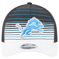 Men's New Era  White/Black Detroit Lions Adventure Gradient 9FORTY M-Crown A-Frame Adjustable Hat