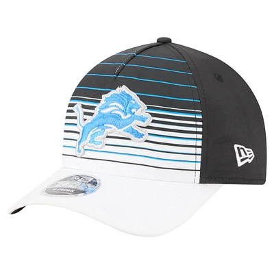 Men's New Era  White/Black Detroit Lions Adventure Gradient 9FORTY M-Crown A-Frame Adjustable Hat