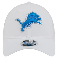 Casquette extensible à boutons-pression Active Ripstop 9TWENTY Detroit Lions New Era blanche pour homme