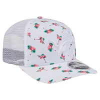 Men's New Era White Detroit Lions Adventure Flamingo Pattern 9SEVENTY Stretch-Snap Hat