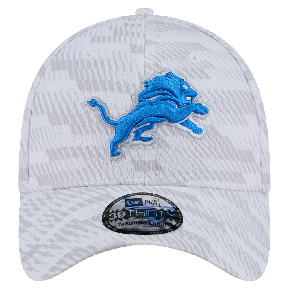 Men's New Era  White Detroit Lions Gameday Graded 39THIRTY Flex Hat