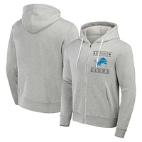 Men's NFL x Darius Rucker Collection by Fanatics Gray Detroit Lions Full-Zip Hoodie