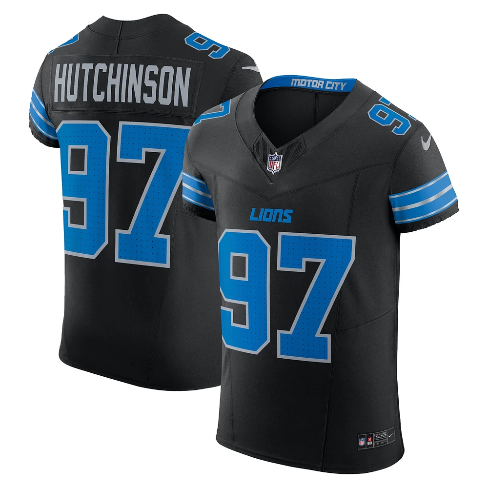 Maillot Nike Alternate Vapor F.U.S.E. Elite noir pour homme des Detroit Lions Aidan Hutchinson