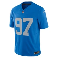 Men's Nike Aidan Hutchinson Blue Detroit Lions Vapor F.U.S.E. Alternate Limited Jersey