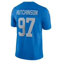 Nike Aidan Hutchinson pour homme Bleu Detroit Lions Vapor F.U.S.E. Maillot limité alternatif