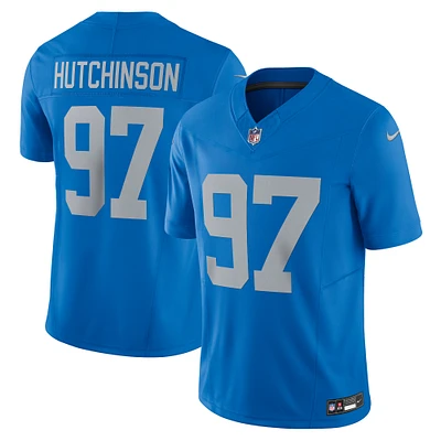 Men's Nike Aidan Hutchinson Blue Detroit Lions Vapor F.U.S.E. Alternate Limited Jersey