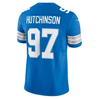 Nike Aidan Hutchinson pour homme Bleu Detroit Lions Vapor F.U.S.E. Maillot limité