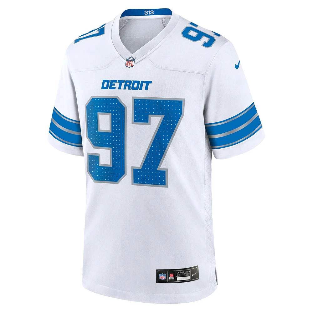 Maillot de match Nike Aidan Hutchinson des Detroit Lions pour homme, blanc