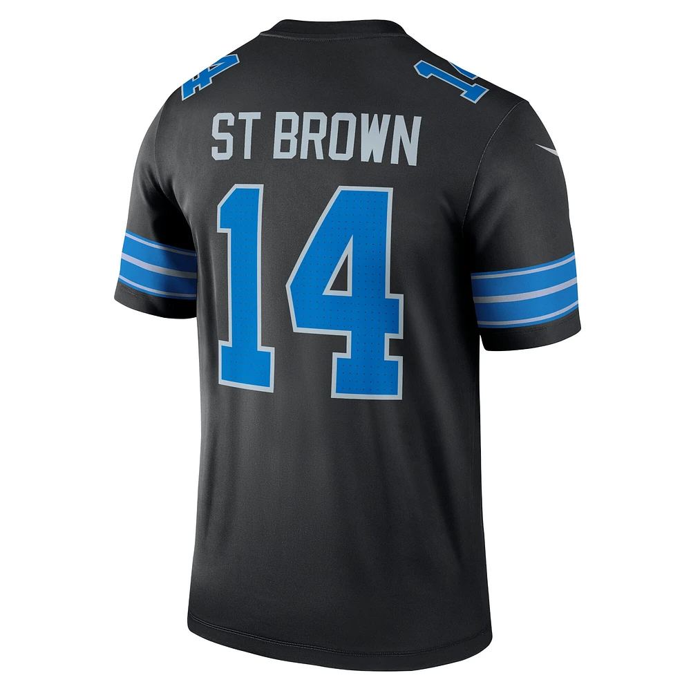 Maillot Nike Amon-Ra St. Brown Black des Lions de Détroit pour homme