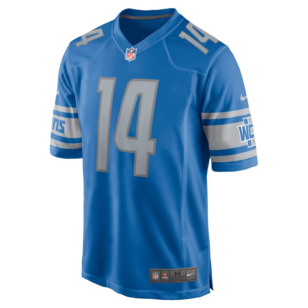 Men's Nike Amon-Ra St. Brown Blue Detroit Lions Game Player Jersey