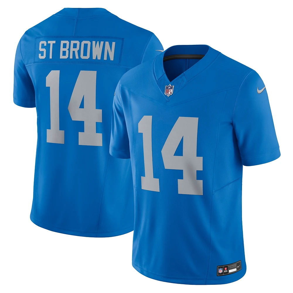 Nike Amon-Ra St. Marron Bleu Detroit Lions Vapor F.U.S.E. Maillot limité alternatif