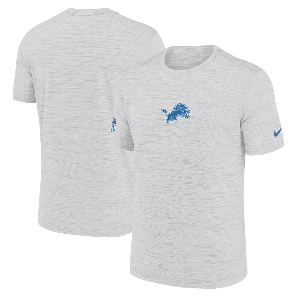 T-shirt Nike Performance Ash Detroit Lions Sideline Velocity pour homme