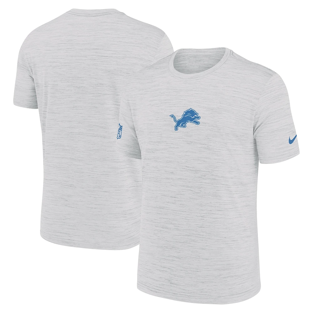 T-shirt Nike Performance Ash Detroit Lions Sideline Velocity pour homme