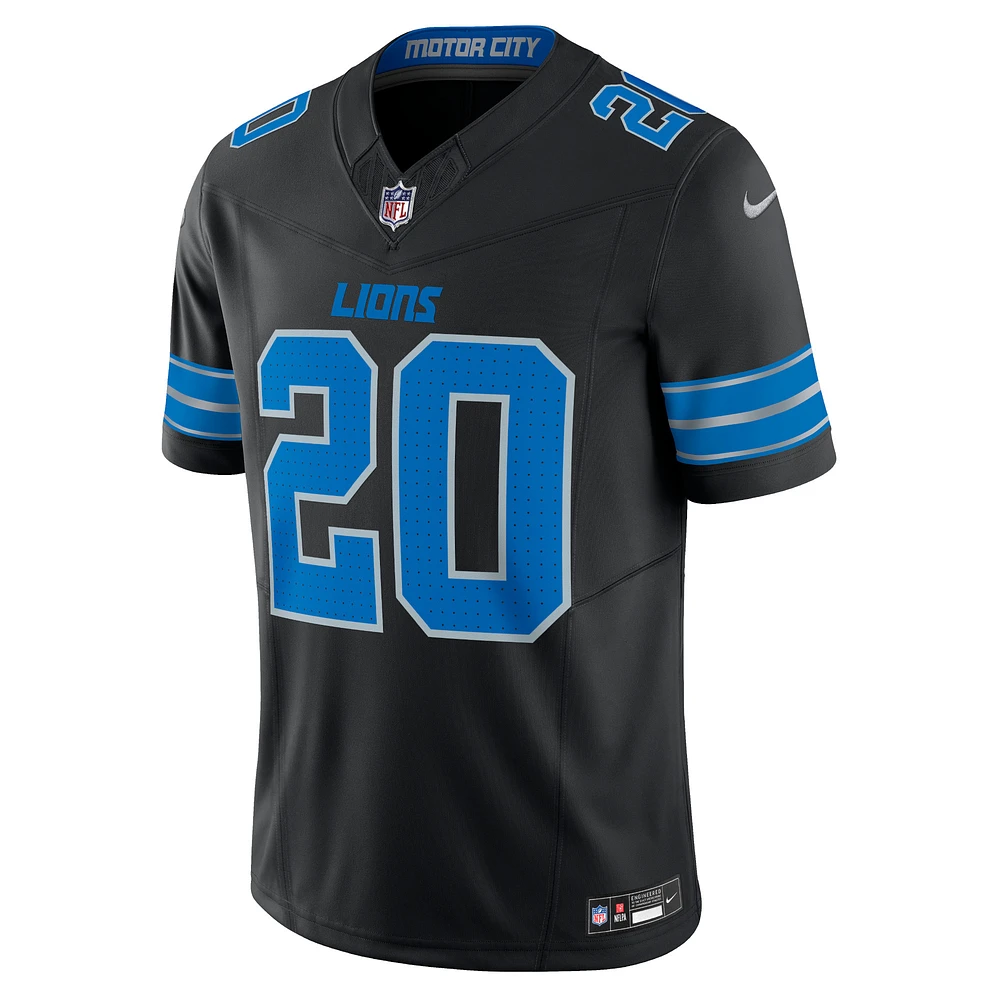 Nike Barry Sanders pour hommes Noir Detroit Lions 2nd Alternate Vapor F.U.S.E. Maillot limité