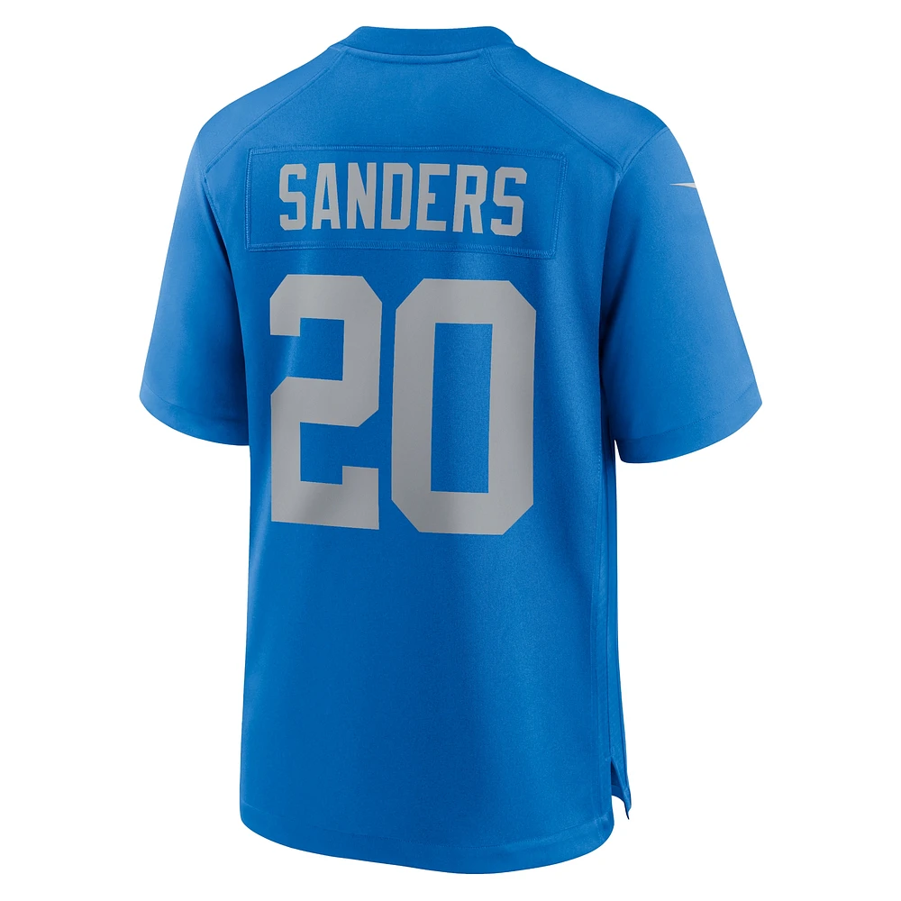 Maillot de match alternatif Nike Barry Sanders pour hommes des Detroit Lions, bleu