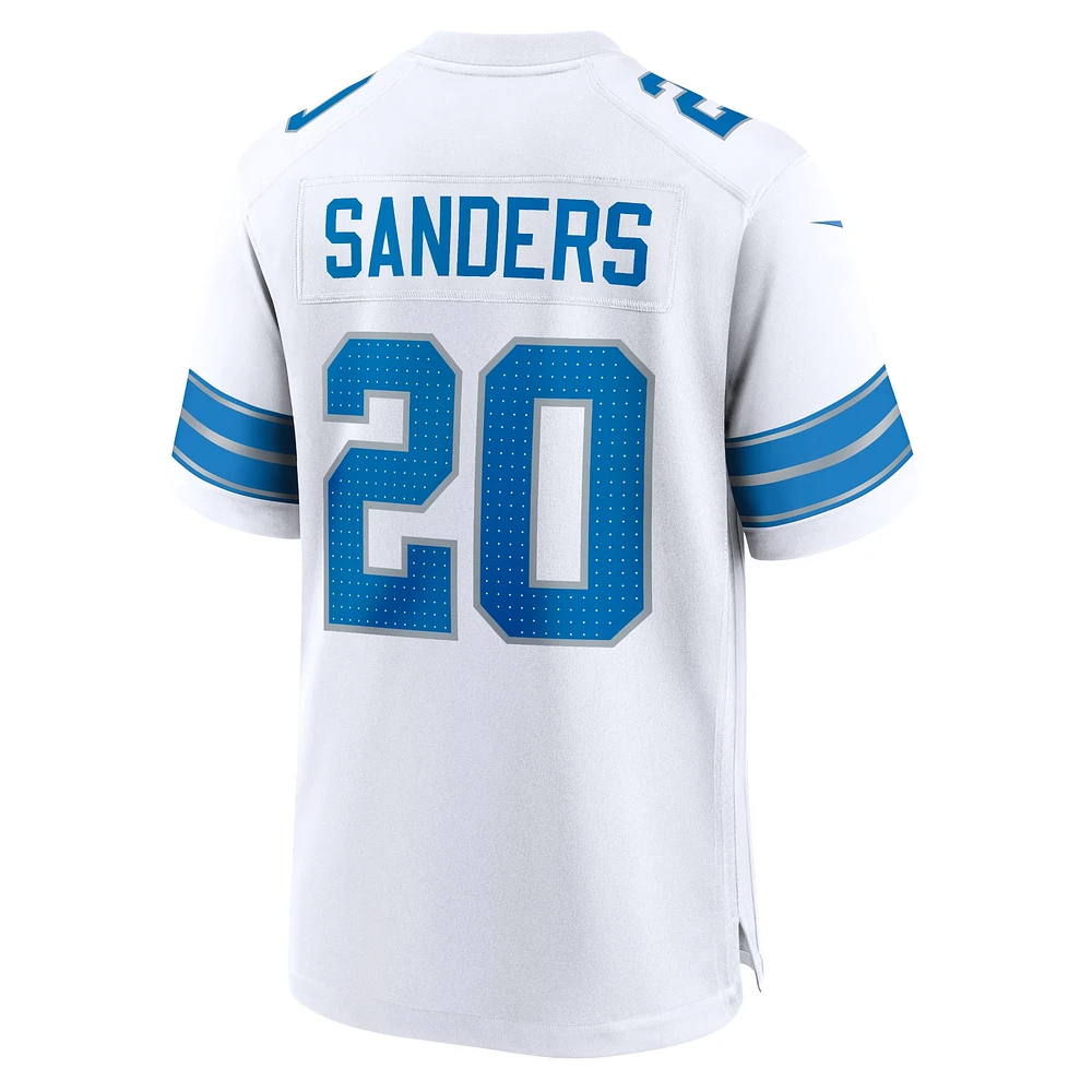 Men's Nike Barry Sanders White Detroit Lions Retired Player Game Jersey
