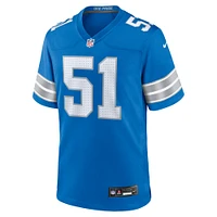 Men's Nike Ben Niemann  Blue Detroit Lions Team Game Jersey