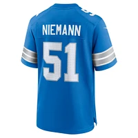 Men's Nike Ben Niemann  Blue Detroit Lions Team Game Jersey