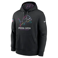 Men's Nike Black Detroit Lions 2024 NFL Crucial Catch Club Pullover Hoodie