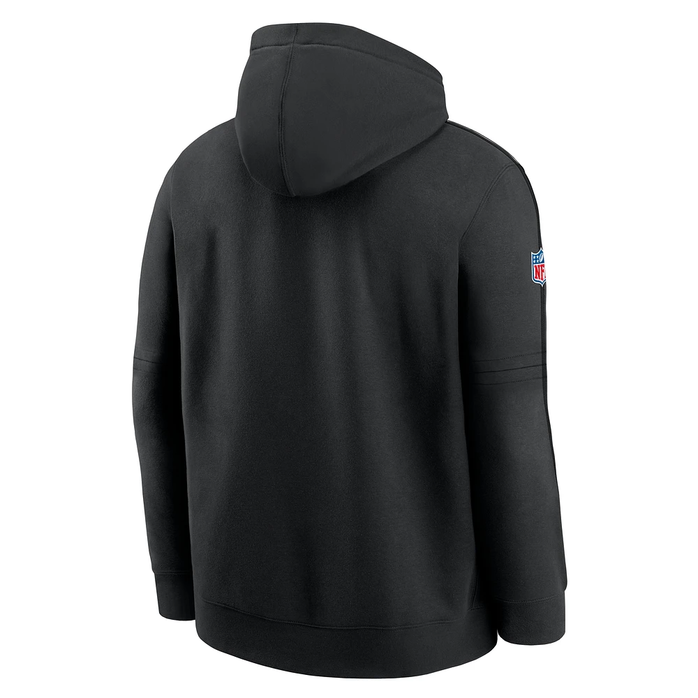 Men's Nike Black Detroit Lions 2024 NFL Crucial Catch Club Pullover Hoodie
