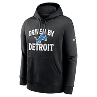 Men's Nike Black Detroit Lions Fan Iconic Club Fleece Pullover Hoodie