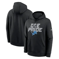 Sweat à capuche en polaire noir Detroit Lions Hometown pour homme Nike