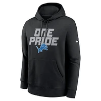 Sweat à capuche en polaire noir Detroit Lions Hometown pour homme Nike