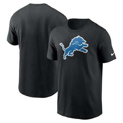 T-shirt Nike noir avec logo principal des Lions de Detroit pour homme