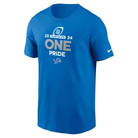 T-shirt Nike bleu pour homme Detroit Lions 2024 NFL Playoffs