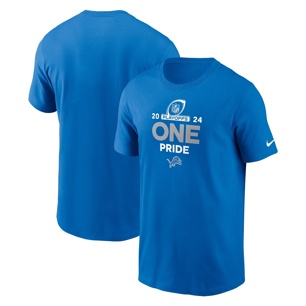 T-shirt Nike bleu pour homme Detroit Lions 2024 NFL Playoffs