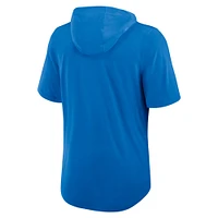 T-shirt à capuche Nike bleu Detroit Lions Lockup Tri-Blend pour homme