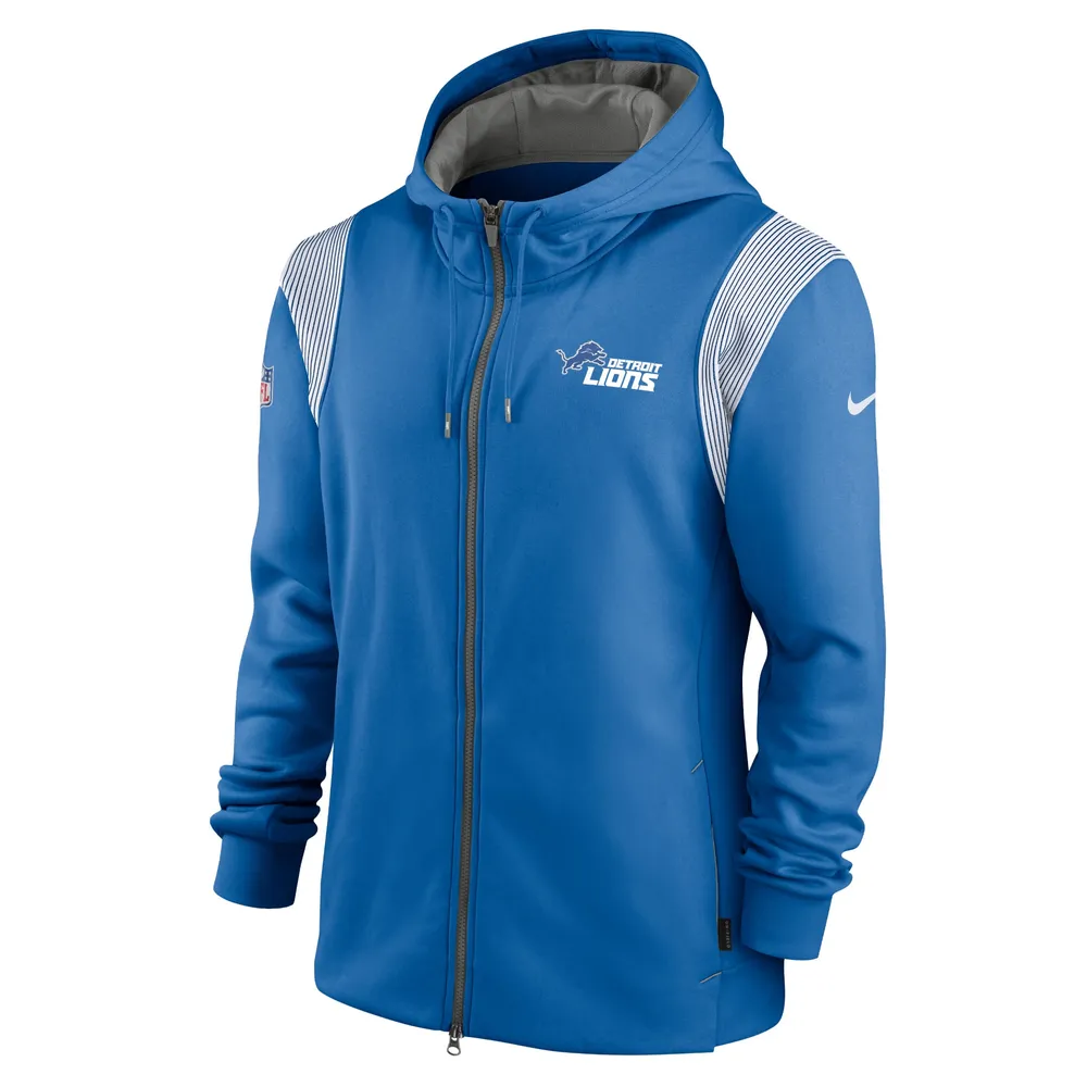 Nike Men's Nike Blue Detroit Lions Performance Sideline Lockup Full-Zip  Hoodie