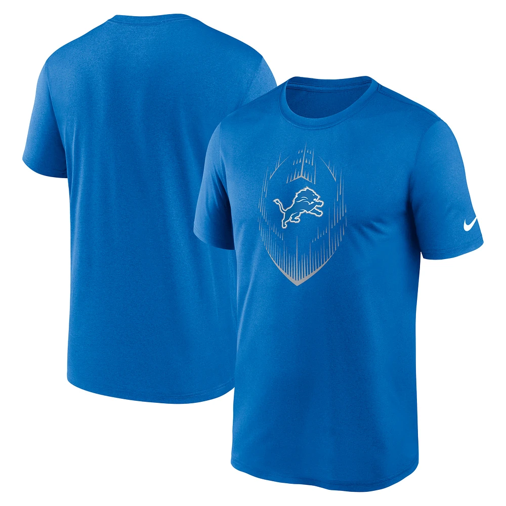 T-shirt Nike bleu Detroit Lions Primetime Legend Icon Performance pour homme