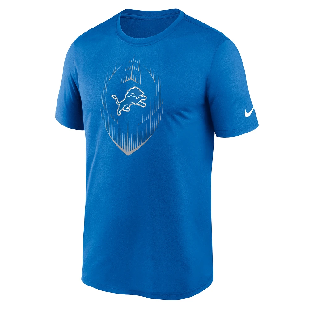 T-shirt Nike bleu Detroit Lions Primetime Legend Icon Performance pour homme