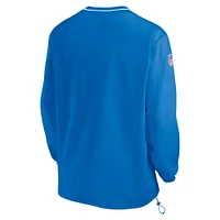 Chemise coupe-vent à enfiler Nike pour hommes, Detroit Lions Sideline, bleu