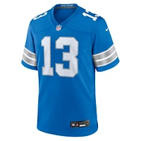 Men's Nike Craig Reynolds  Blue Detroit Lions Team Game Jersey