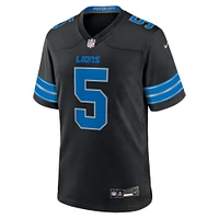 Maillot Nike David Montgomery pour homme, noir, 2e match alternatif des Detroit Lions
