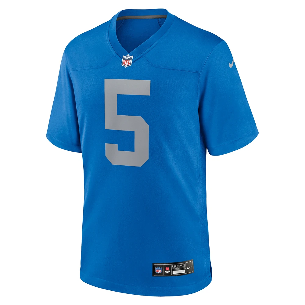 Maillot de match alternatif Nike David Montgomery pour hommes, bleu, Detroit Lions