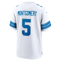 Maillot de match Nike David Montgomery blanc des Lions Détroit pour homme